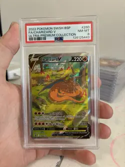 Pokemon Charizard V SWSH260 Full Art Holo Promo Sword & Shield PSA 8 - Image 1
