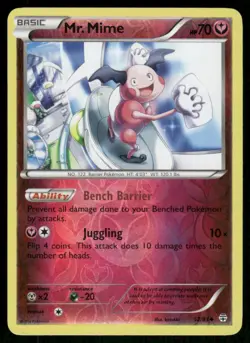 2016 Pokemon Mr. Mime Uncommon Generations 52/83 Reverse Holo LP - Image 1