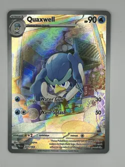 Pokemon Quaxwell 207/193 Sv02: Paldea Evolved Holo TCG IR - Image 1