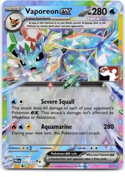 Vaporeon ex 023/131 Holo Prize Pack Series Cards - Image 1