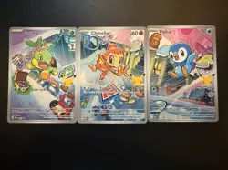Pokemon First Partners Illustration Collection MEP Turtwig Chimchar Piplup - Image 2