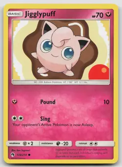 Jigglypuff 133/214 Lost Thunder Pokemon NM Common - Image 1