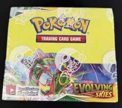 Pokemon Sword & Shield Evolving Skies Booster Box Sealed W/ Acrylic Case - Image 1
