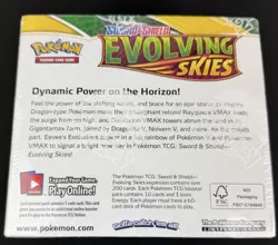 Pokemon Sword & Shield Evolving Skies Booster Box Sealed W/ Acrylic Case - Image 2