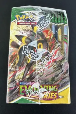 Pokemon Sword & Shield Evolving Skies Booster Box Sealed W/ Acrylic Case - Image 5