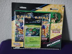 Crown Zenith 3 Pack Blister Pokemon Pin Collection Set Rillaboom Cinderace - Image 2