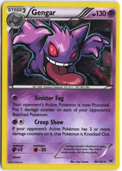 Gengar 60/162 Holo Rare BREAKthrough Pokemon LP - Image 1