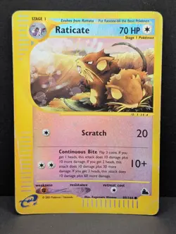 Raticate 89/144 Skyridge Reverse Holo Rare Pokemon TCG Nintendo INK - Image 1