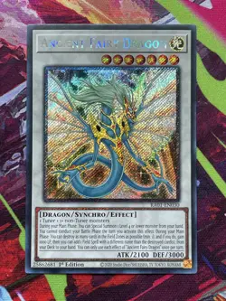 Yugioh Ancient Fairy Dragon RA01-EN030 Platinum Secret Rare NM - Image 1
