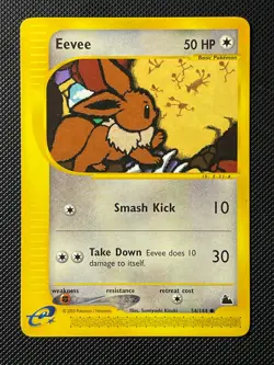 Pokemon Eevee Skyridge Non-Holo Card 54/144 Vintage E-reader NM - Image 1