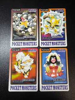 [US Duty Inc] Arcanine Alakazam Bandai Carddass Pocket Japanese Pokemon Card - Image 1