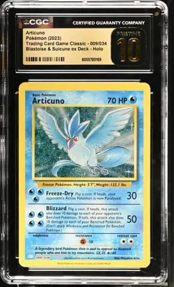 CGC Pristine - Articuno 009/034 Trading Card Game Classic Holo - Image 1
