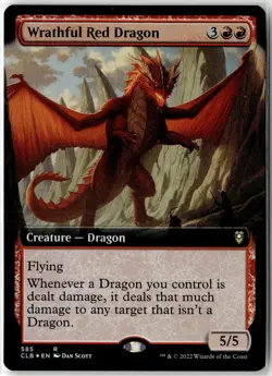 Wrathful Red Dragon (Extended Art) Battle for Baldur's Gate 585 Foil NM - Image 1