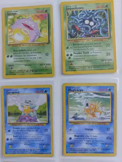 Lot Cartes Pokemon Wizards FR Vintage Salameche 46/102 Carapuce 63/102 Goupix... - Image 2