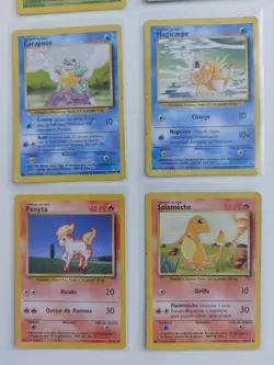 Lot Cartes Pokemon Wizards FR Vintage Salameche 46/102 Carapuce 63/102 Goupix... - Image 4