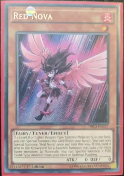 YuGiOh Red Nova Secret Rare DRL3-EN017 1st Edition NM - Image 1