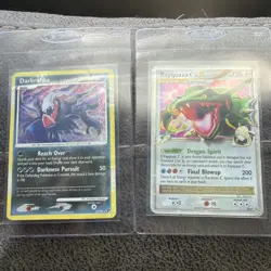 Pokemon Rayquaza C LVL x Black Star Holo Card DP47 Kyogre Ex Darkrai PalkaiMP-HP - Image 3