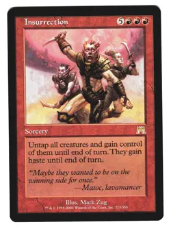 Magic The Gathering MTG - Onslaught ONS 2002 - #213 Insurrection NM x1 - LOT1 - Image 1