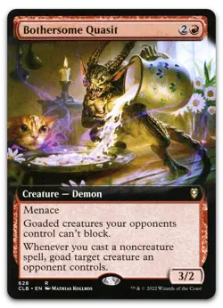 Bothersome Quasit (Extended Art) #628 (NM) Baldur's Gate CLB Magic MTG - Image 1