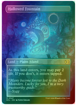 Hallowed Fountain - Foil - Borderless Lorwyn Eclipsed MTG - Image 2