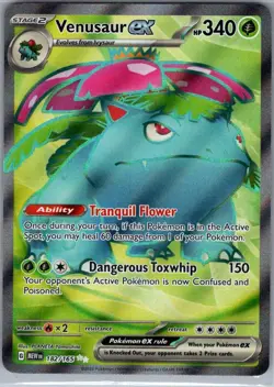 Venusaur ex - 182/165 SV: Scarlet & Violet 151 - Pokemon Card - NM - Image 1