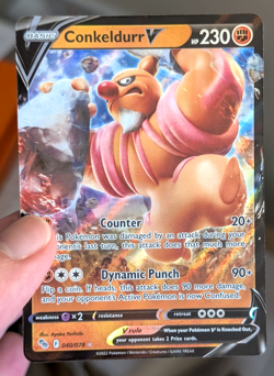 Conkeldurr V 040/078 Holo V Rare Pokemon GO Pokemon TCG NM - Image 1