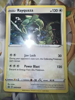 Pokemon TCG Rayquaza - SWSH029 Sword & Shield Black Star Promo NM W/Swirl - Image 1