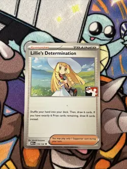 Pokemon Lillie's Determination 119/132 Prize Pack Series 8 Cosmo Holo - NM - Image 1
