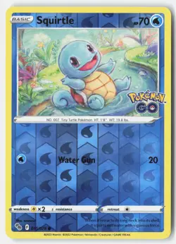 Squirtle 015/078 Common Pokemon GO Pokemon Reverse Holo Lightly Played sowsow - Image 1