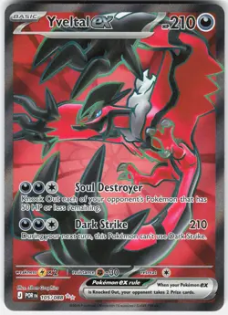 Pokemon Yveltal ex 105/088 Ultra Rare Perfect Order Pokemon Near Mint B - Image 1