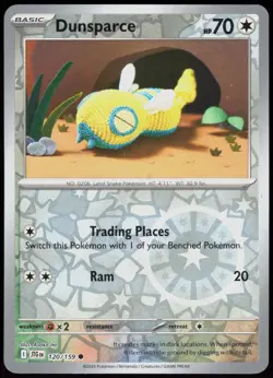Journey Together Dunsparce 120/159 Common Pokemon Reverse Holo NM/M - Image 1