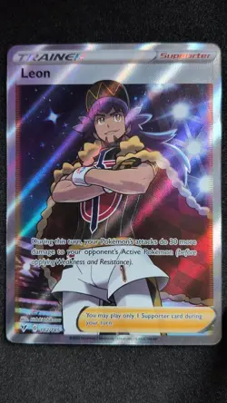 Leon 182/185 Ultra Rare Vivid Voltage Pokemon Near Mint - Image 1