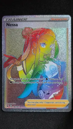 Nessa 196/185 Rainbow Rare Vivid Voltage Pokemon Near Mint - Image 1