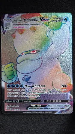 Galarian Darmanitan VMAX 187/185 Rainbow Rare Vivid Voltage Pokemon Near Mint - Image 1