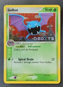 Pokemon - Golbat Reverse Holo - Deoxys 31/107 NM- - Image 1