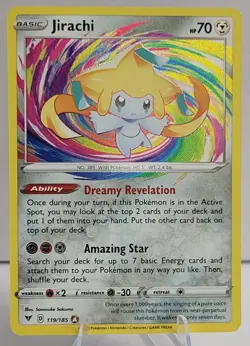 JIRACHI 119/185 AMAZING RARE VIVID VOLTAGE POKEMON NM - Image 1