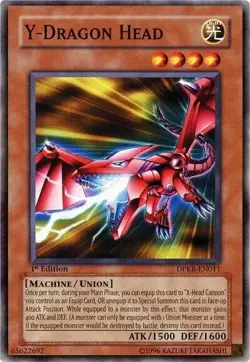 Y-Dragon Head DPKB-EN011 Unlimited Common Moderate Play Yu-Gi-Oh DNA GAMES - Image 1
