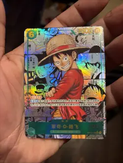 One Piece Secret Rare Manga Monkey D Luffy Op13-118 Serialized Raw Fresh Pull - Image 2