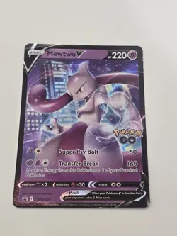 Mewtwo V SWSH223 Pokemon Sword & Shield Promo Card Ultra Rare Holo Damage - Image 1