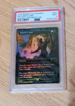 MTG Nature's Lore Foil - PSA 9 - Marvel Secret Lair Drop - 867 R - Image 1