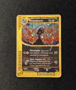 Pokemon AQUAPOLIS - #H11/H32 Houndoom - Holo - ENG - Damaged - Image 3
