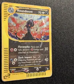 Pokemon AQUAPOLIS - #H11/H32 Houndoom - Holo - ENG - Damaged - Image 5