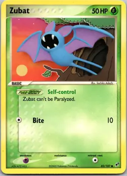 POKEMON ZUBAT 83/107 COMMON DEOXYS NM/M - Image 1