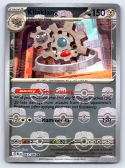 Klinklang (Master Ball Pattern) 063/086 Holo Rare Black Bolt Pokemon Near Mint - Image 1