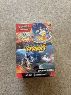 Pokemon Surging Sparks SV08 Booster Bundle TCG 6 packs New Sealed - Image 1