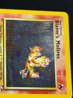 Pokemon TCG Blaine's Moltres 1/132 Gym Heroes Holo Rare Holo English - Image 4