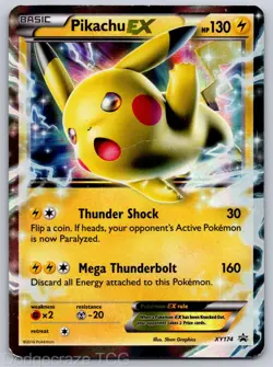Pikachu EX XY174 Holo Promo XY Promo Pokemon HP - Image 1