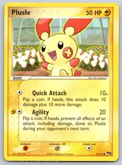 Plusle 13/17 Common POP Series 1 Pokemon NM - Image 1