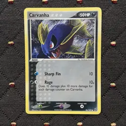 Carvanha EX Deoxys 56/107 Pokemon TCG Tomokazu Komiya | LP - Image 1