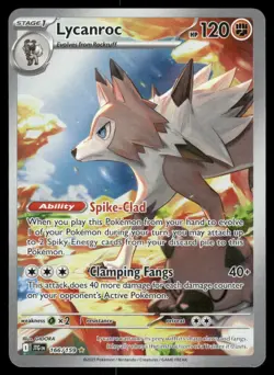 Pokemon Cards Lycanroc 166/159 Journey Together Illustration Rare NM - Image 1